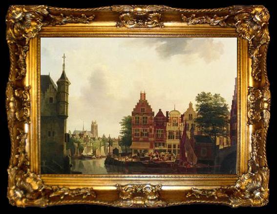 framed  unknow artist European city landscape, street landsacpe, construction, frontstore, building and architecture. 169, ta009-2